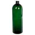 32 oz. Dark Green PET Cosmo Round Bottle with 28/410 Neck (Cap Sold Separately)