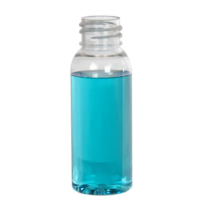 1 oz. Clear PET High Clarity Cosmo Round Bottle with 20/410 Neck (Cap Sold Separately)