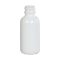 1 oz. White Glass Boston Round Bottle with 20/400 Neck (Cap Sold Separately)
