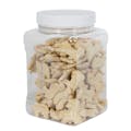 48 oz. Clear PET Square Pinch Grip-It Jar with 89/400 White Ribbed Cap with F217 Liner