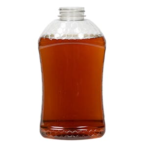 32 oz. (Honey Weight) Clear PET Honeycomb Hourglass Grip Bottle with 38/400 Neck (Cap Sold Separately)