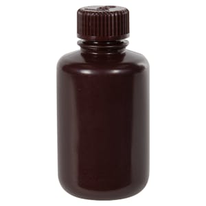 4 oz./125mL Nalgene™ Amber HDPE Narrow Mouth Bottle with 24mm Cap