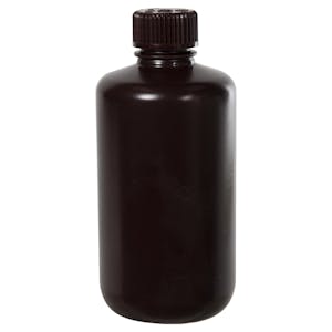8 oz./250mL Nalgene™ Amber HDPE Narrow Mouth Bottle with 24mm Cap
