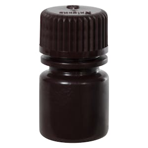 1/4 oz./8mL Nalgene™ Amber HDPE Narrow Mouth Bottle with 20mm Cap