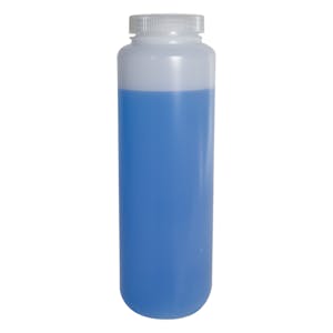 48 oz./1500mL Nalgene™ Lab Quality Wide Mouth HDPE Bottle with 63mm Cap