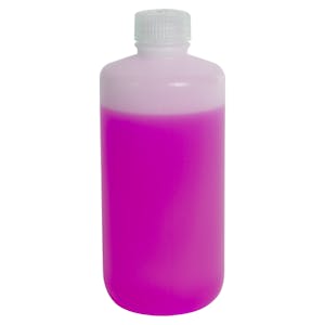 16 oz./500mL Nalgene™ Natural Level 5 Fluorinated HDPE Bottle with 28mm Cap