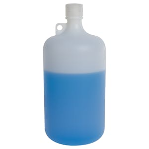 1 Gallon/4000mL Nalgene™ Natural Level 5 Fluorinated HDPE Carboy with 38/430 Cap