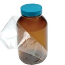 Safety-Coated Amber Glass Wide Mouth Packer Bottles with Caps