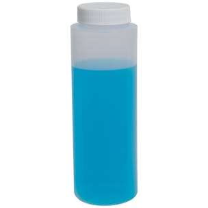 Wide Mouth Cylindrical Bottles with Plain Caps