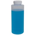 12 oz. Natural LDPE Wide Mouth Bottle with 38/400 White Ribbed Cap with F217 Liner