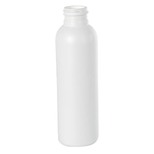 4 oz. White HDPE Cosmo Bottle 24/410 Neck  (Cap Sold Separately)
