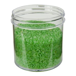 6 oz. Clear Polystyrene Straight-Sided Round Jar with 70/400 Neck (Cap Sold Separately)