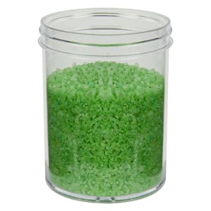 8 oz. Clear Polystyrene Straight-Sided Round Jar with 70/400 Neck (Cap Sold Separately)