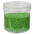 12 oz. Clear Polystyrene Straight-Sided Round Jar with 89/400 Neck (Cap Sold Separately)