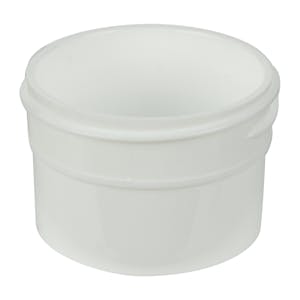 1/2 oz. White Polypropylene Straight-Sided Round Jar with 43/400 Neck (Cap Sold Separately)