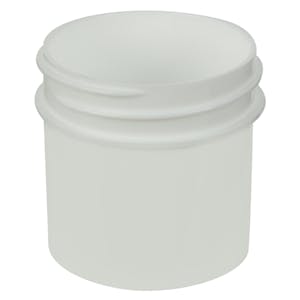 1 oz. White Polypropylene Straight-Sided Round Jar with 43/400 Neck (Cap Sold Separately)