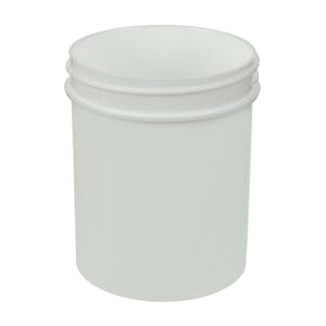 4 oz. White Polypropylene Straight-Sided Round Jar with 58/400 Neck (Cap Sold Separately)