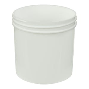 6 oz. White Polypropylene Straight-Sided Round Jar with 70/400 Neck (Cap Sold Separately)