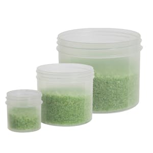 3/4 oz. Natural Polypropylene Straight-Sided Round Jar with 33/400 Neck (Cap Sold Separately)