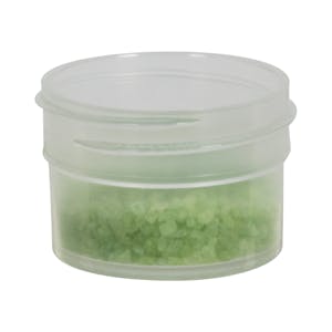 1/2 oz. Natural Polypropylene Straight-Sided Round Jar with 43/400 Neck (Cap Sold Separately)