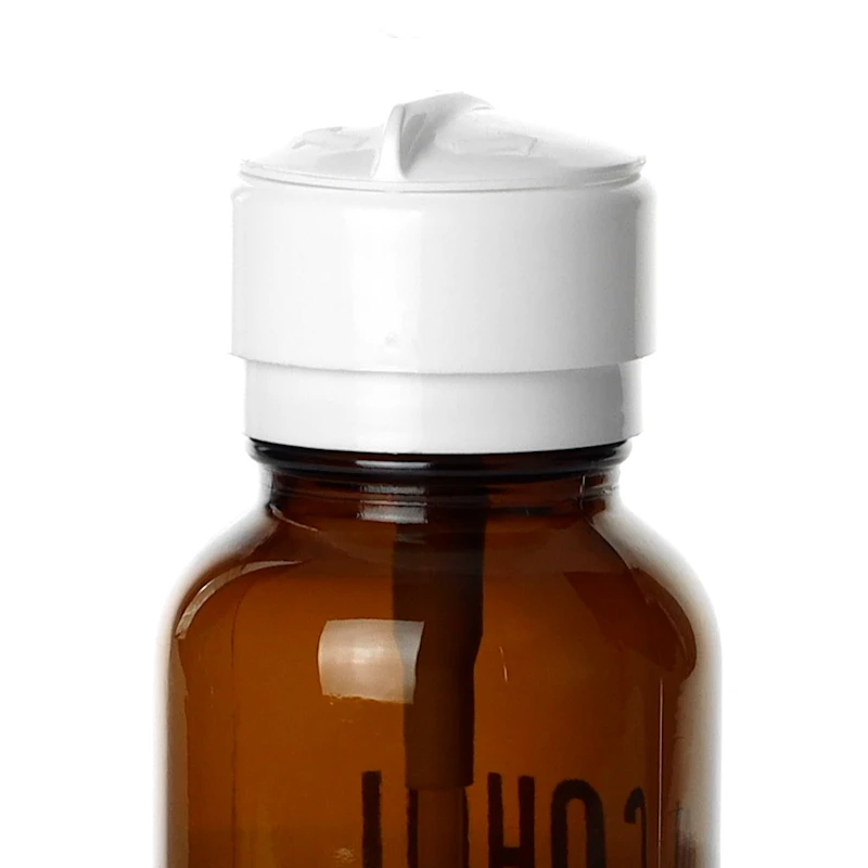 8 oz. Amber Round Glass Alcohol Bottle with 45/400 Pump