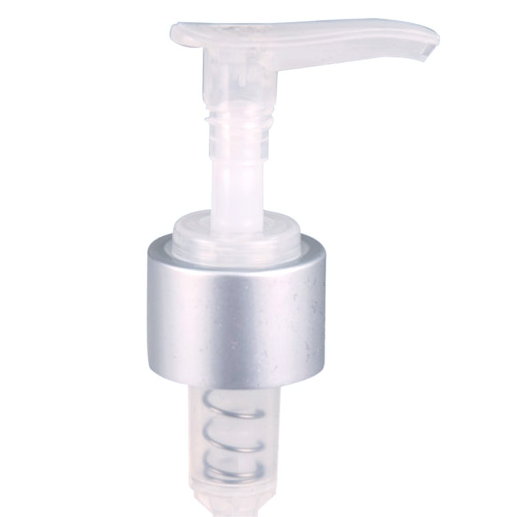 24/410 Aluminum Matte Silver Lotion Pump with 6.7" Dip Tube