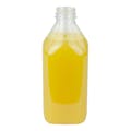 32 oz. Clear PET Square Beverage Bottle with 38mm DBJ Neck (Cap Sold Separately)