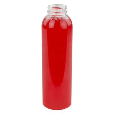 12 oz. Clear PET Round Energy Beverage Bottle With 38mm DBJ Neck (Cap Sold Separately)
