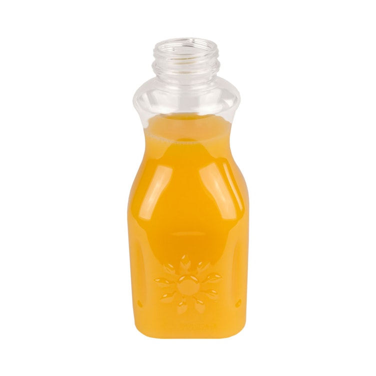 16 oz. Clear PET Decanter Beverage Bottle 38mm DBJ Neck (Cap Sold Separately)