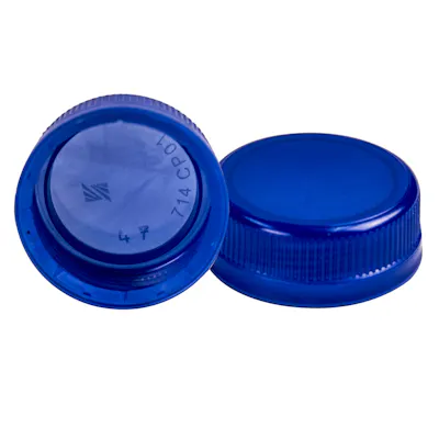 38mm SSJ Blue LDPE Tamper Evident Screw On Cap