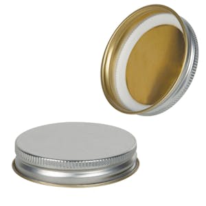 70G-450 Silver Metal Cap with Plastisol Liner & No Button
