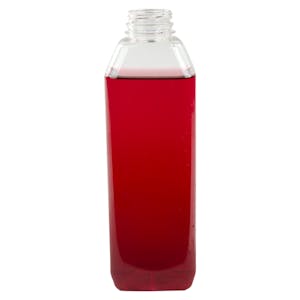 4 oz. Square PET Clear Energy Juice Bottle