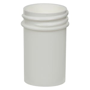7/8 oz. White Polypropylene Straight-Sided Round Jar with 33/400 Neck (Cap Sold Separately)