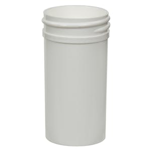 1-1/2 oz. White Polypropylene Straight-Sided Round Jar with 38/400 Neck (Cap Sold Separately)