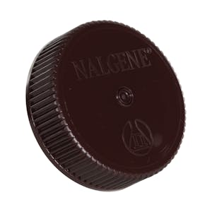 53mm Nalgene™ Amber Polypropylene Closures - Package of 12