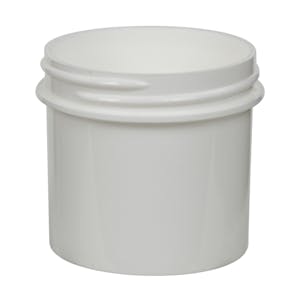 3 oz. White Polypropylene Straight-Sided Round Jar with 58/400 Neck (Cap Sold Separately)
