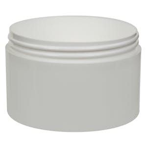 10 oz. White Polypropylene Straight-Sided Round Jar with 100/400 Neck (Cap Sold Separately)