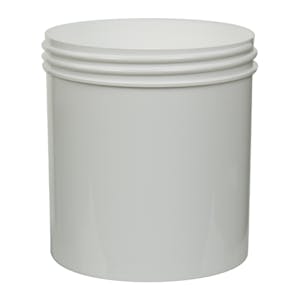 20 oz. White Polypropylene Straight-Sided Round Jar with 100/400 Neck (Cap Sold Separately)