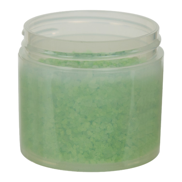 3 oz. Natural Polypropylene Straight-Sided Thick Wall Round Jar with 58/400 Neck (Cap Sold Separately)
