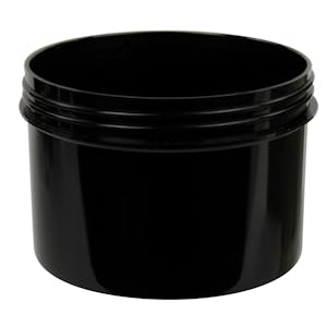 24 oz. Black Polypropylene Straight-Sided Round Jar with 120/400 Neck (Cap Sold Separately)