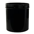 40 oz. Black Polypropylene Straight-Sided Round Jar with 120/400 Neck (Cap Sold Separately)