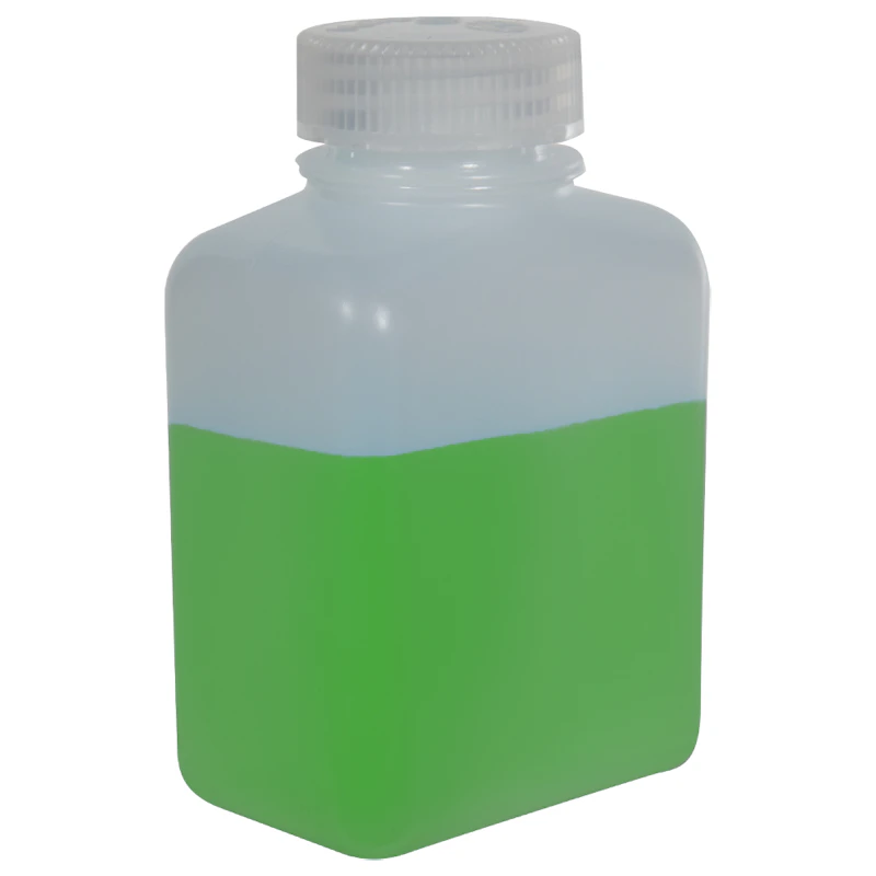 8 oz./250mL Nalgene™ HDPE Rectangular Bottle with 38mm Cap