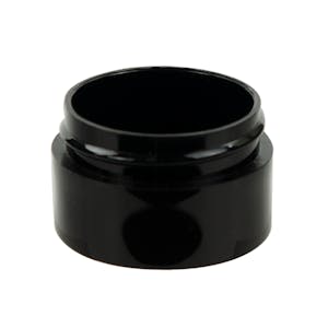 1/2 oz. Black Polypropylene Thick Wall Straight-Sided Round Jar with 43/400 Neck (Cap Sold Separately)