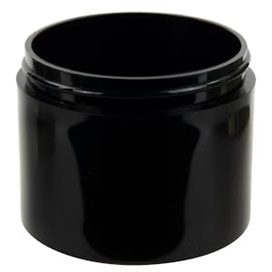 4 oz. Black Polypropylene Thick Wall Straight-Sided Round Jar with 70/400 Neck (Cap Sold Separately)