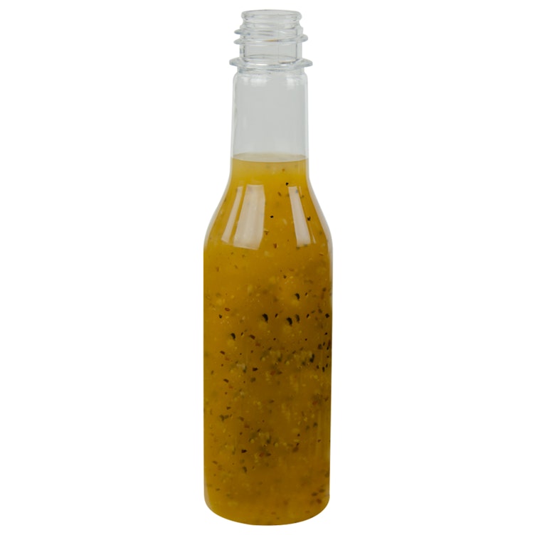 16 oz Clear PET Salad Dressing Bottle, 38 mm
