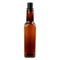 10 oz. Amber PET Square Sauce Bottle with 24/414 Neck (Cap Sold Separately)