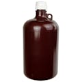 2 Gallon/8 Liter Nalgene™ Large Amber Polypropylene Narrow Mouth Bottle with 53B Cap