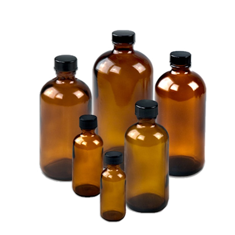 Amber Glass Bottles - Boston Round - Containers & Accessories - Our Products