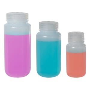 Thermo Scientific™ Nalgene™ Wide Mouth LDPE Bottles with Caps