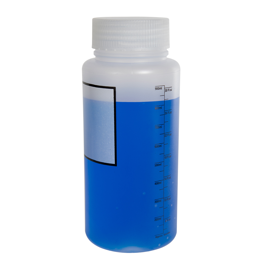 1000mL Azlon® Polypropylene Graduated Label Bottles with 65mm Caps